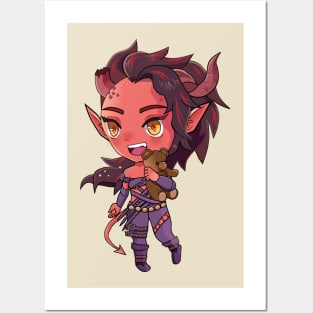 Karlach Chibi Baldur's Gate 3 Sticker, Mug, T-Shirt and more Posters and Art